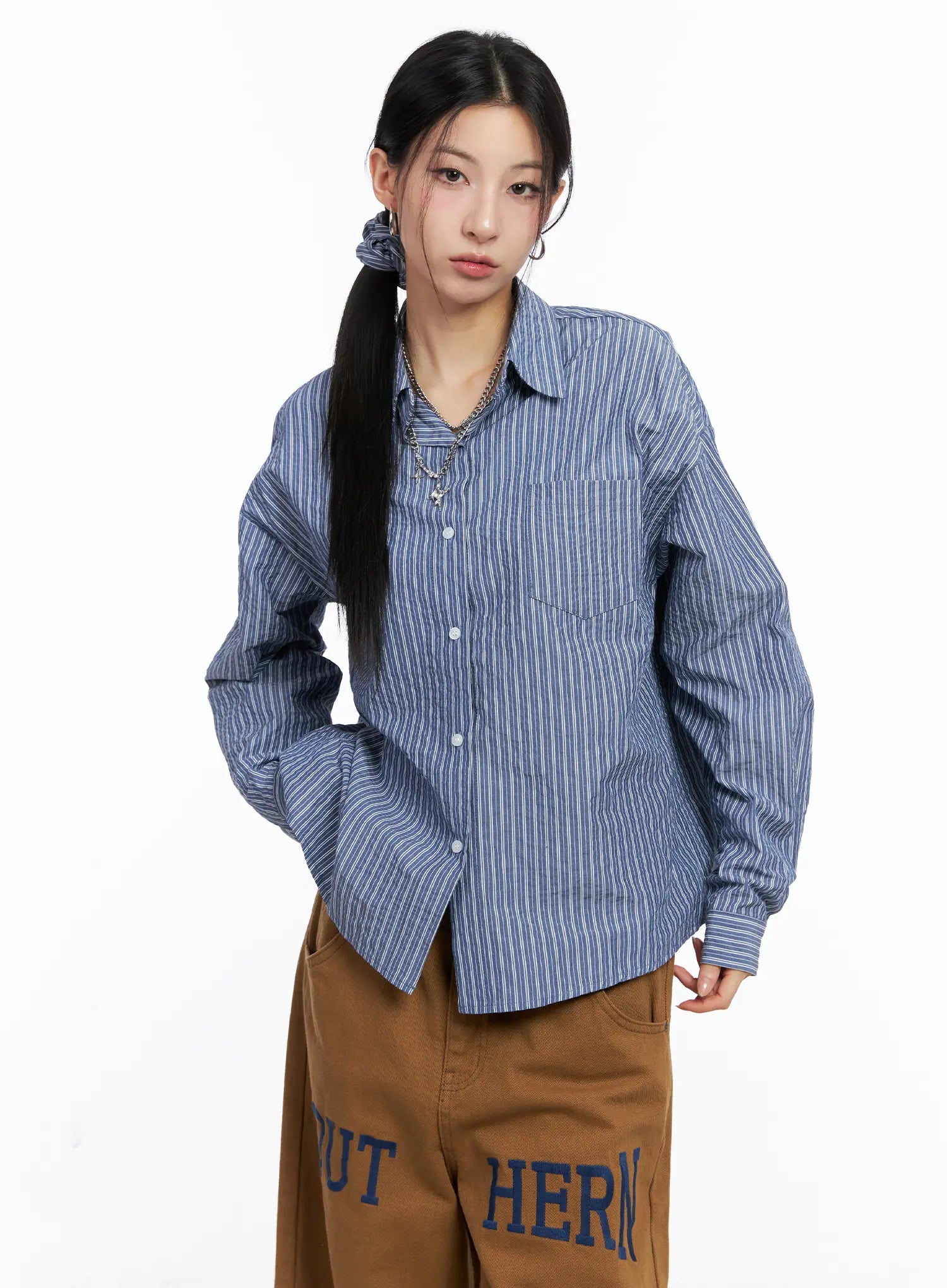 Relaxed Fit Button-up Shirt CC1109