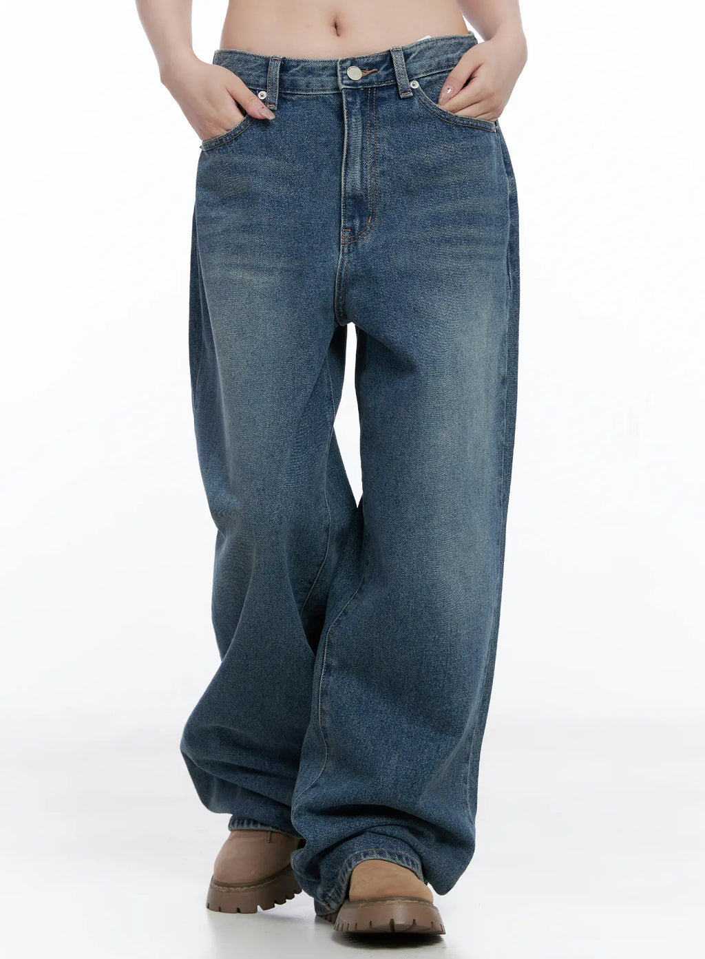 Amalia Wide Leg Vintage Washed Jeans CG529