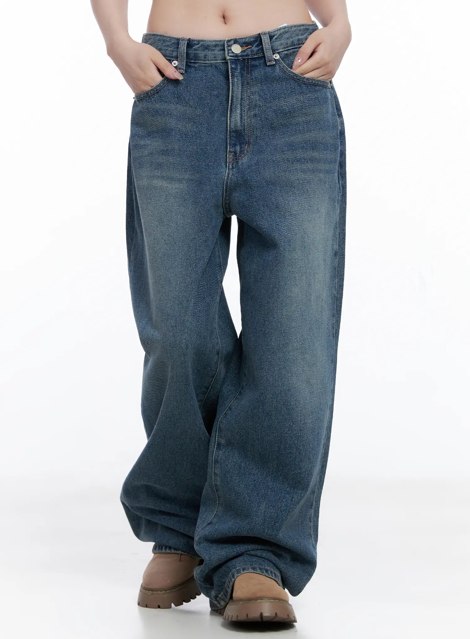 Amalia Wide Leg Vintage Washed Jeans CG529