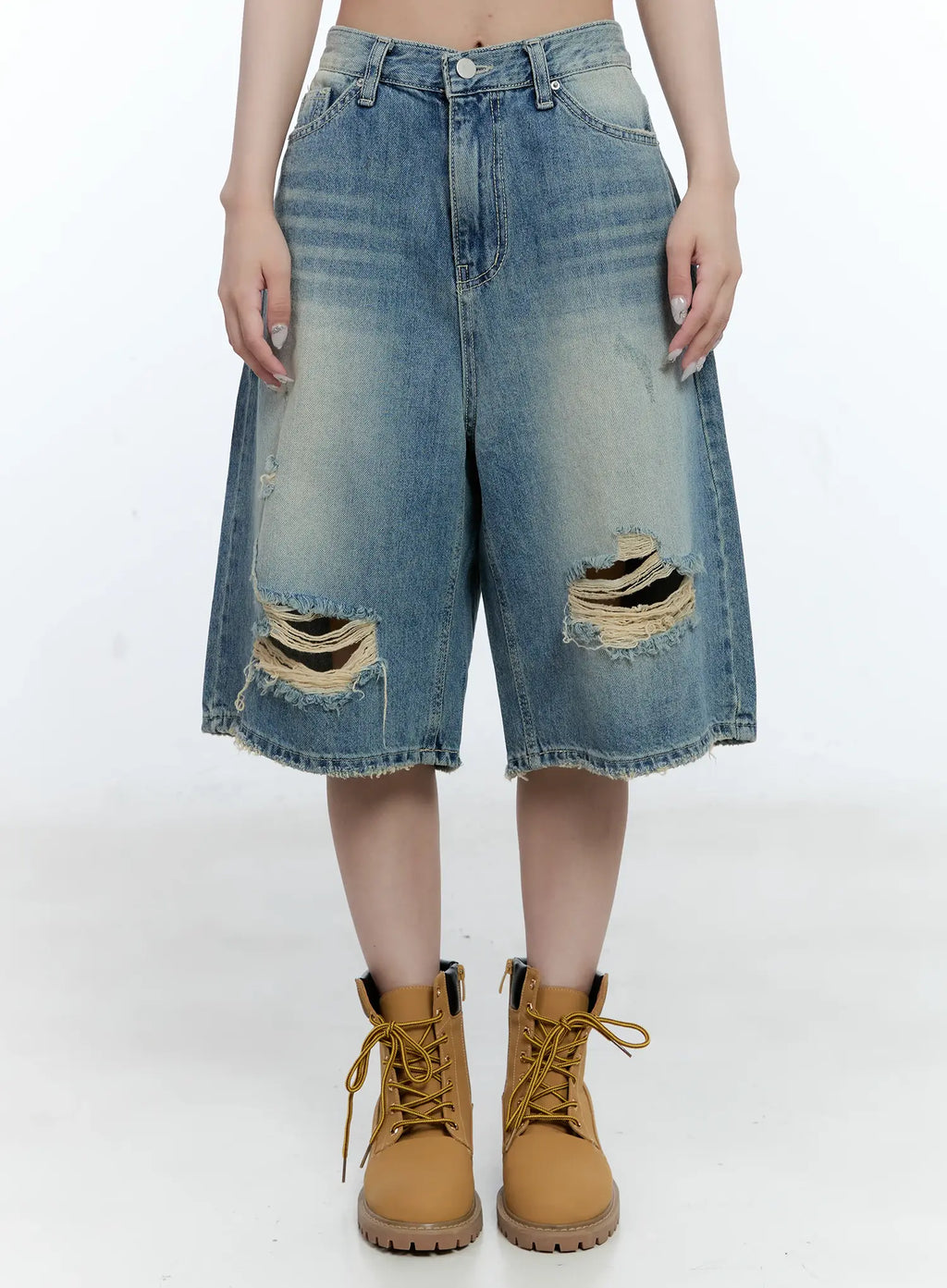 Washed Distressed Jorts CG501