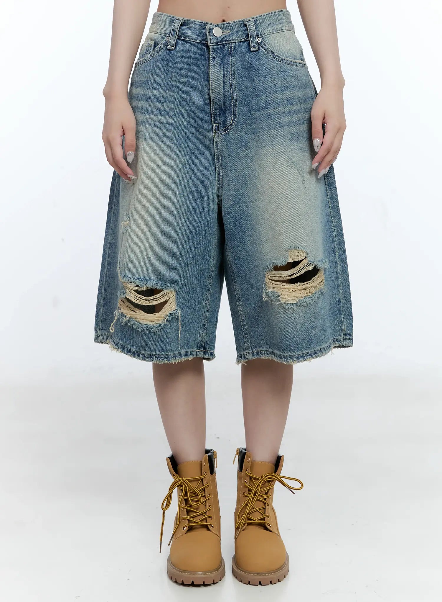 Washed Distressed Jorts CG501