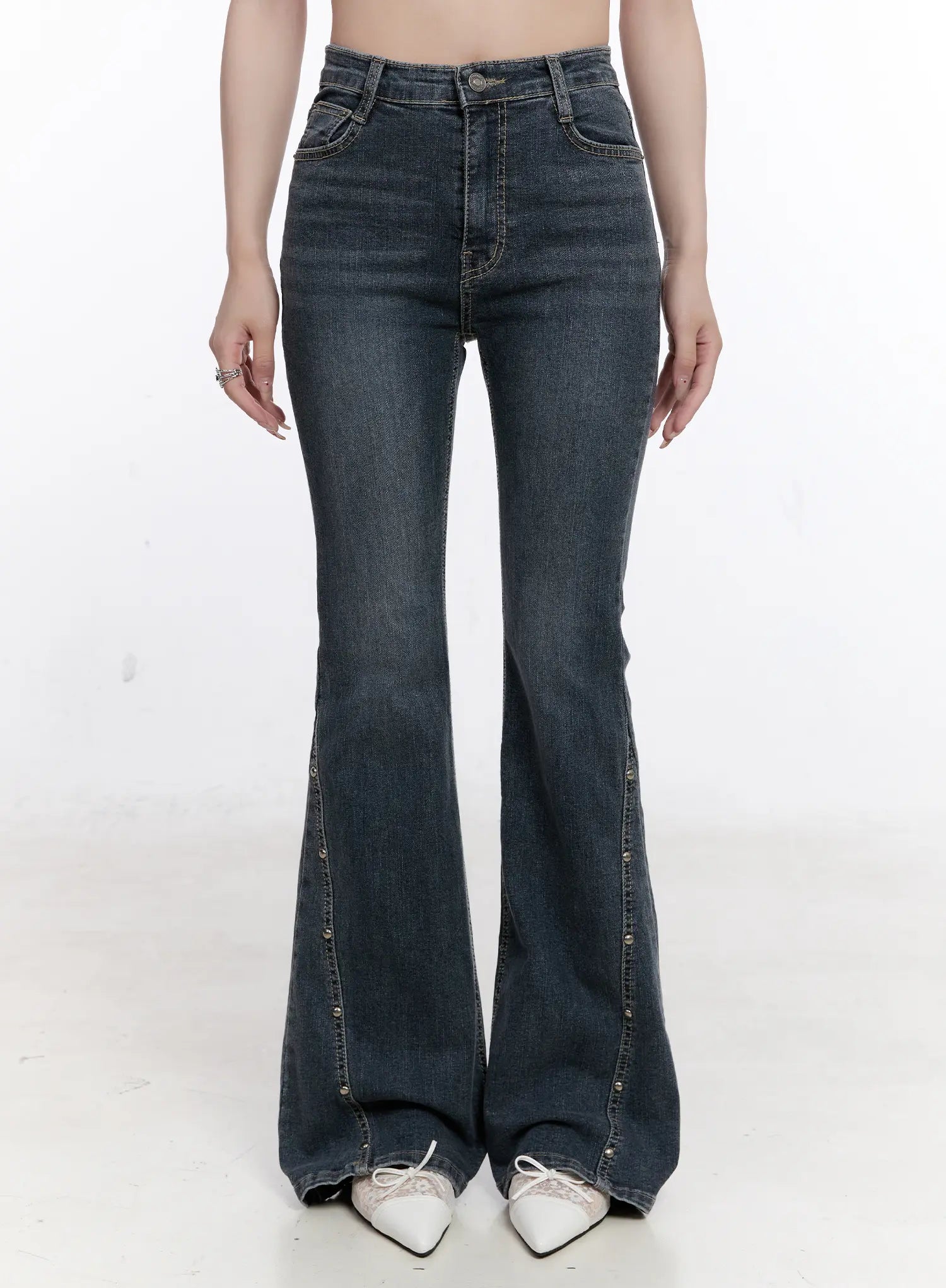 Amiyah Studded Flare Jeans CS530