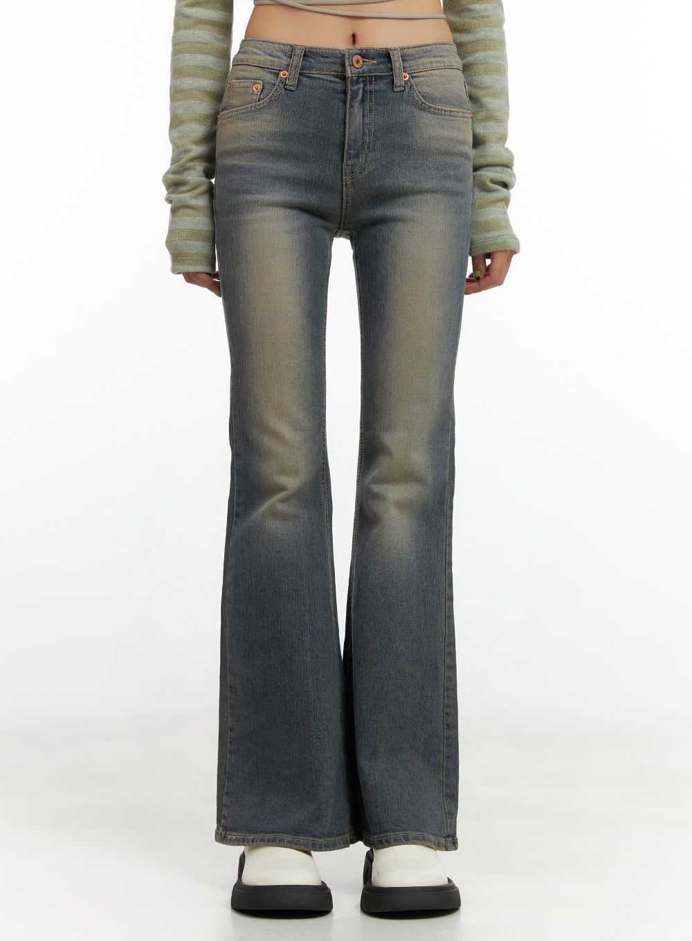 Lydia Slim Washed Bootcut Jeans CO424