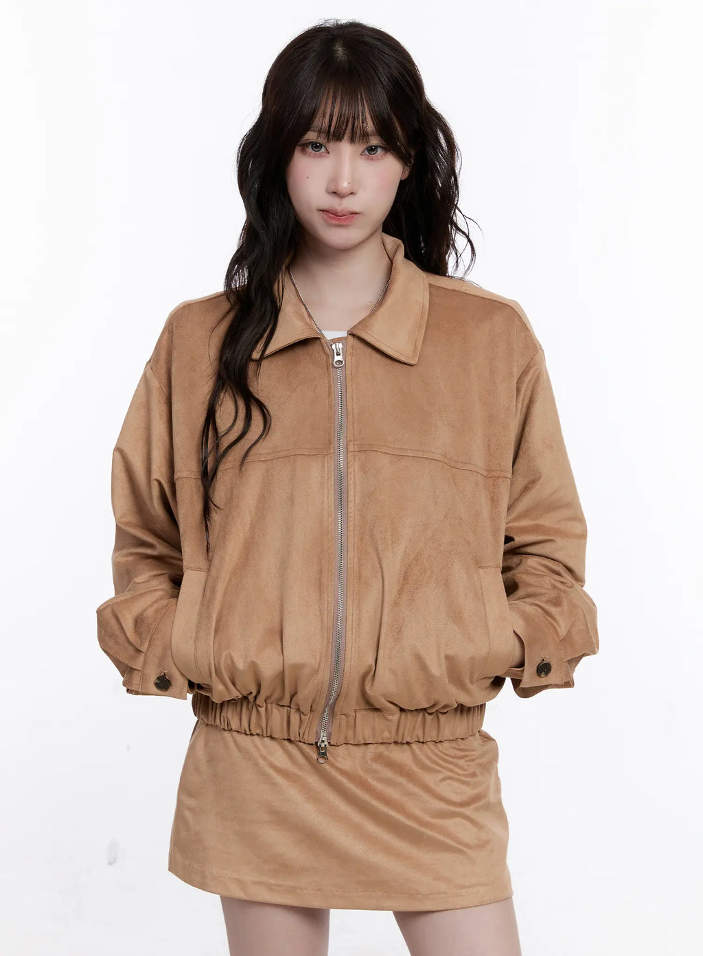 Loose Fit Suede Jacket CO501