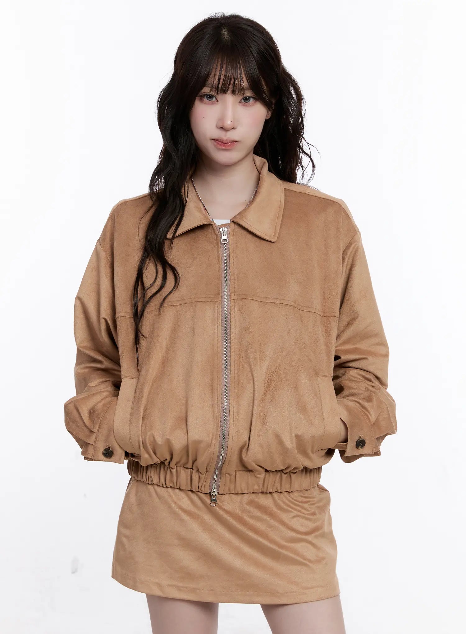Loose Fit Suede Jacket CO501