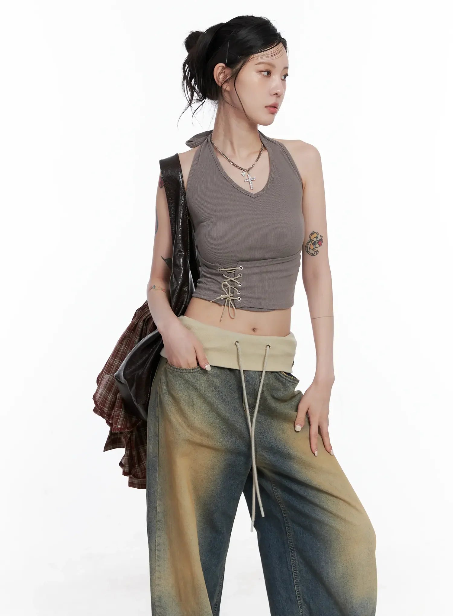 Corset Lace-Up Halter Top CS512