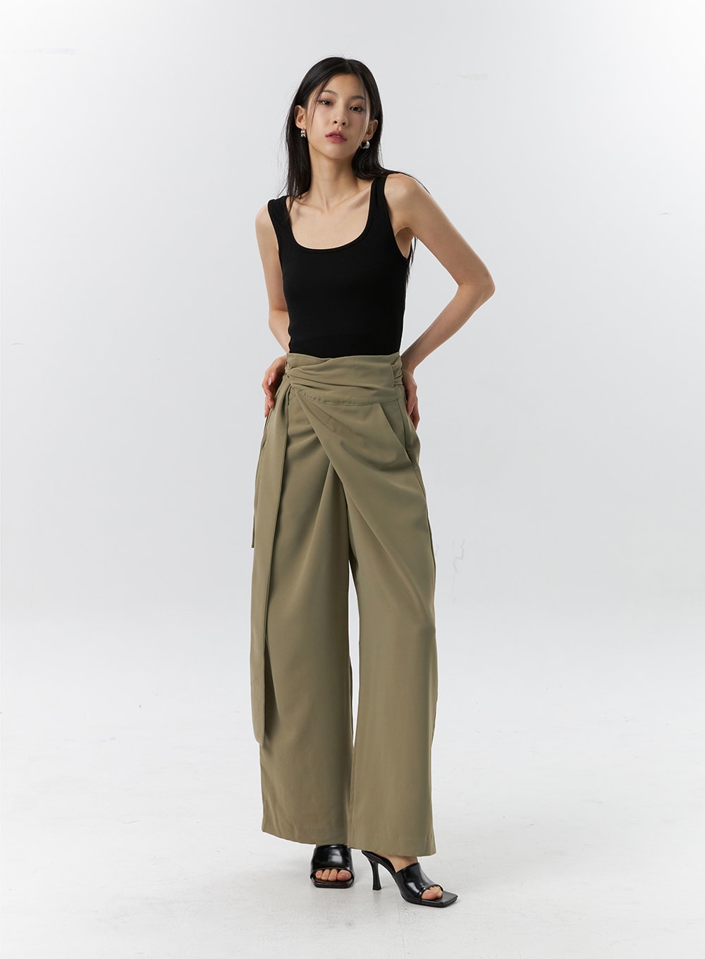 Wrapped Baggy Tailored Pants IL326