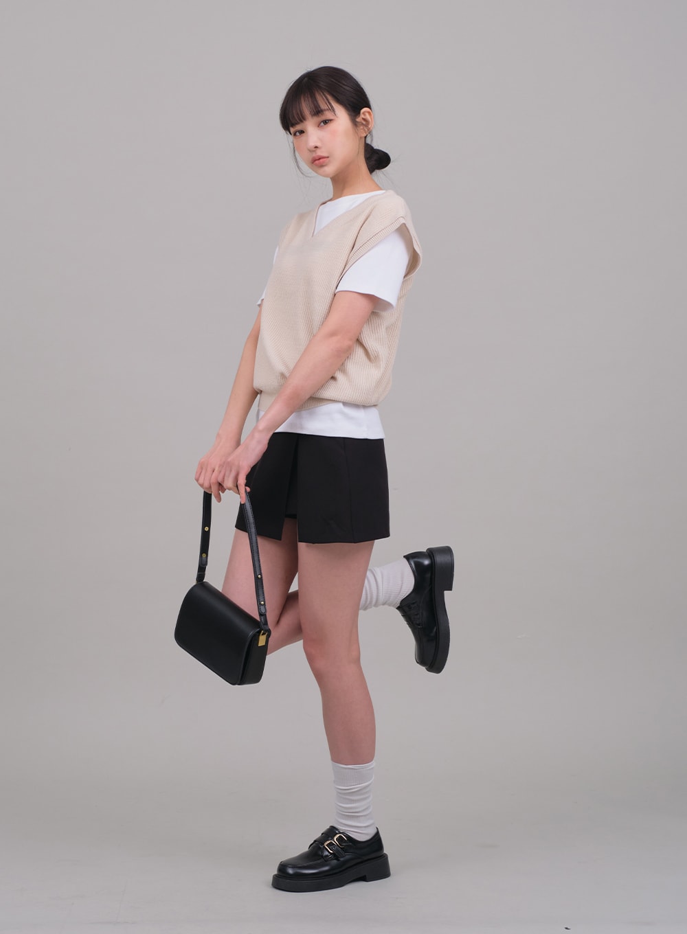 Skort with Front Slit C2701