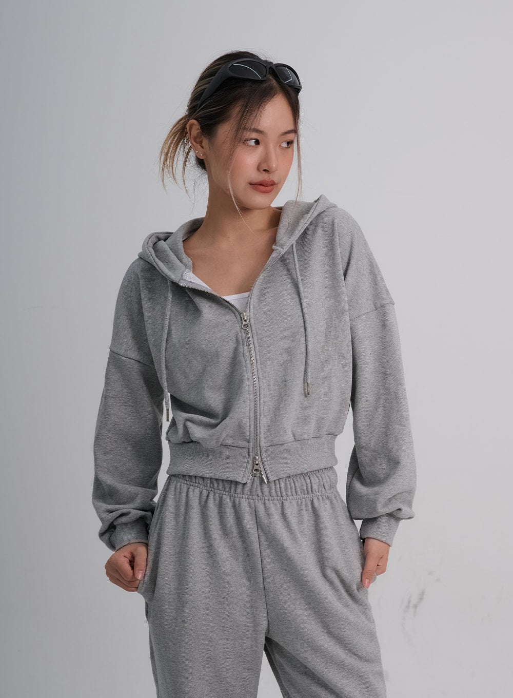 Lewkin Soft Basic Two Way Hoodie Zip Up C1210
