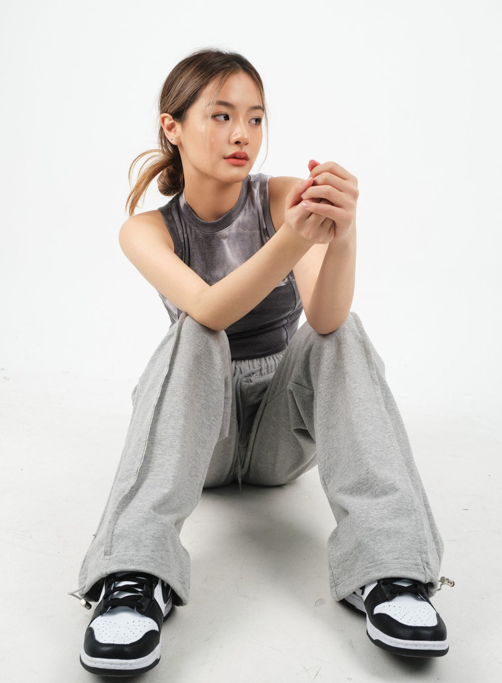 Drawstring Hem Sweat Pants CM9