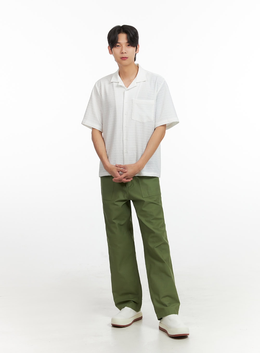 Men's Solid Cotton Pants IY431