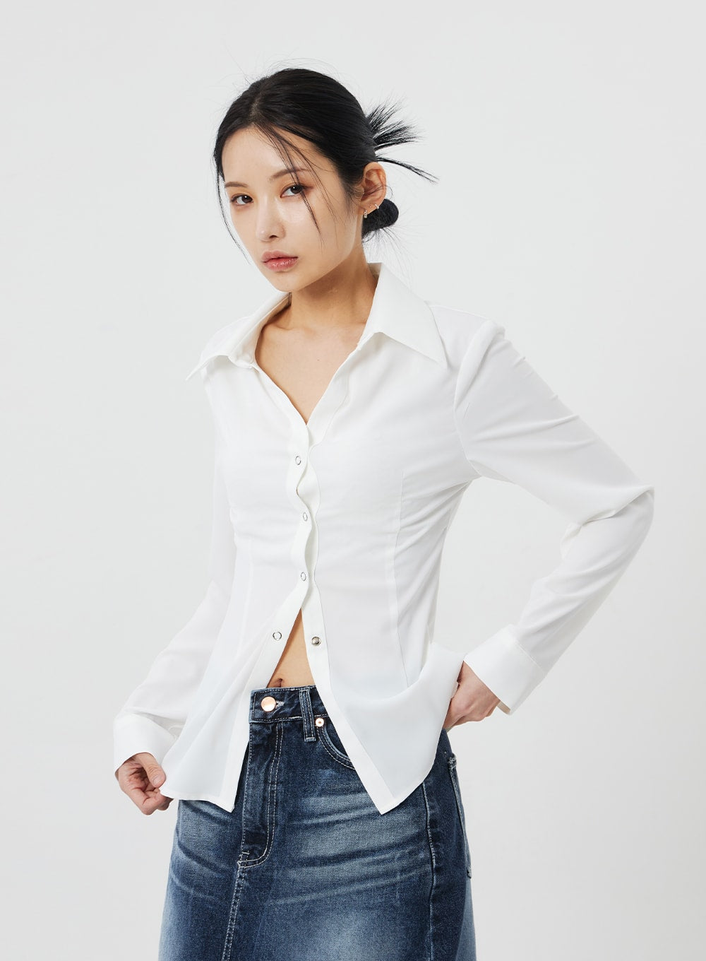 Snap Button Blouse CF321