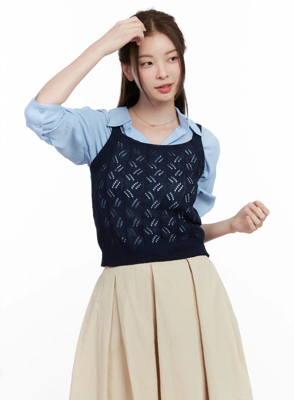 Sleeveless Knit Tank Top CL524