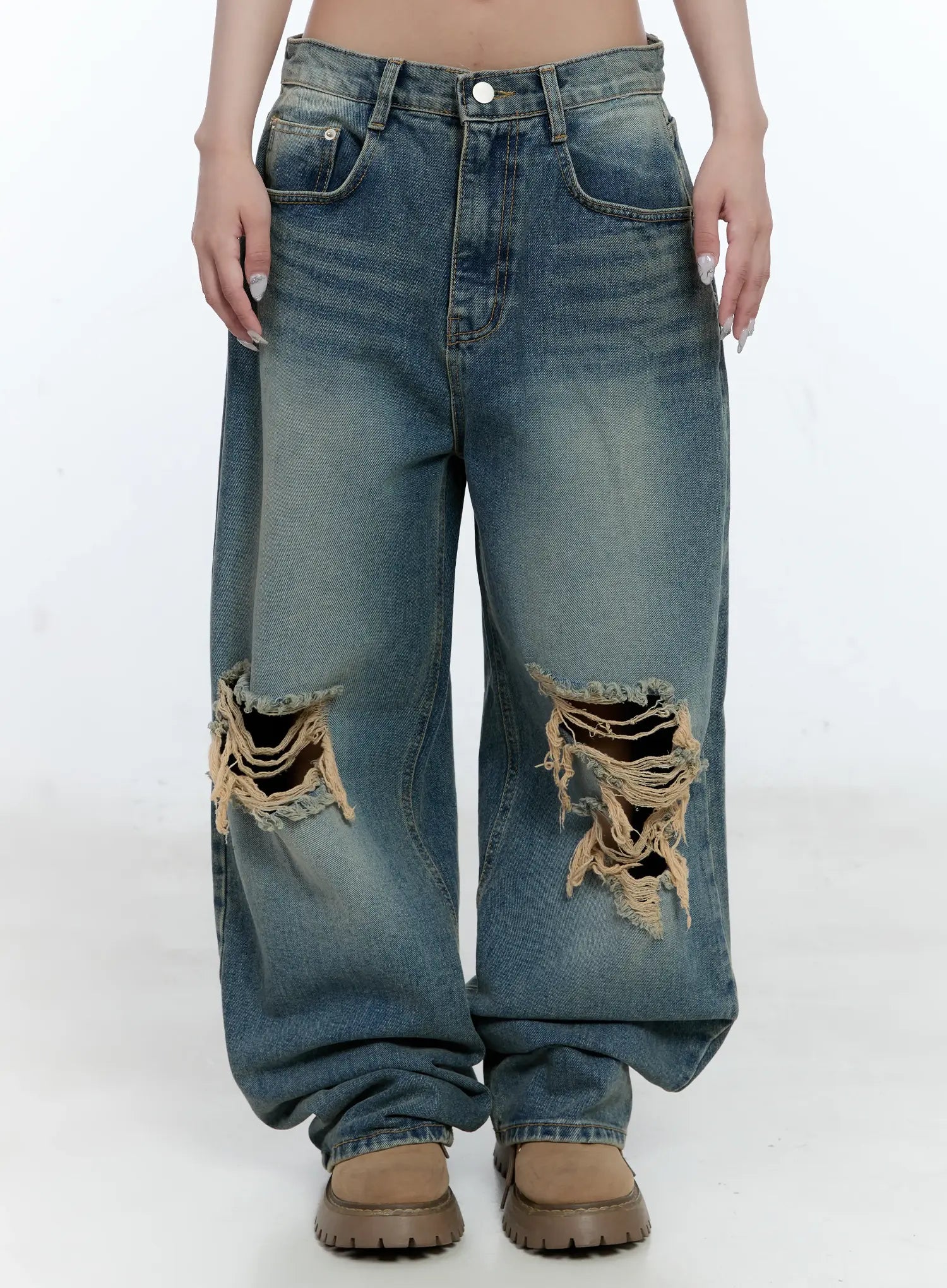 Eunjeong Ripped Denim Jeans CG501