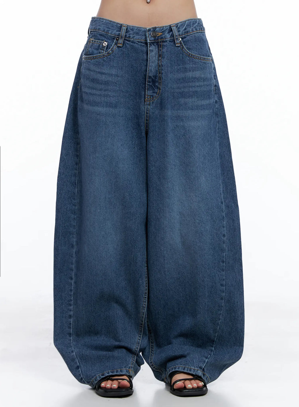 Shuhua Washed Wide-Leg Denim Jeans CL510