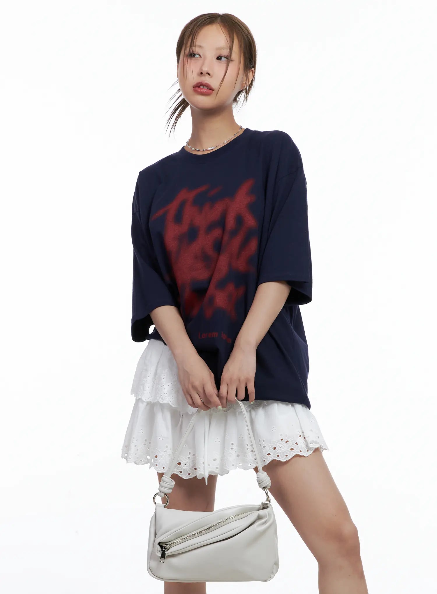 Oversized Graphic Short-Sleeve Tee CL514