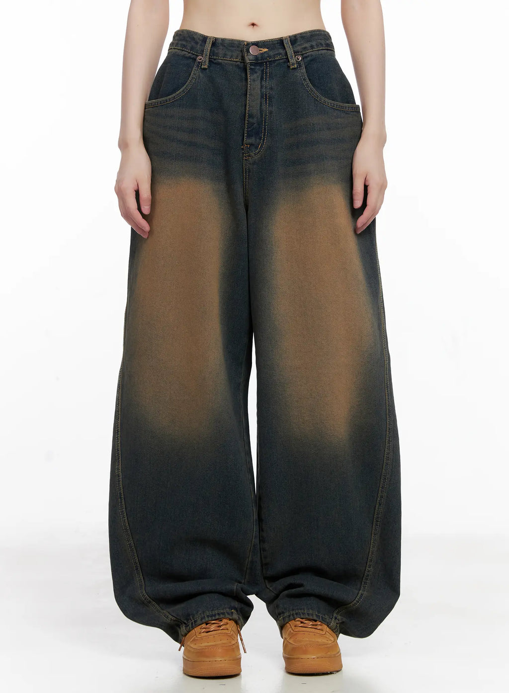 Jaycee Vintage Wash Baggy Jeans CG519