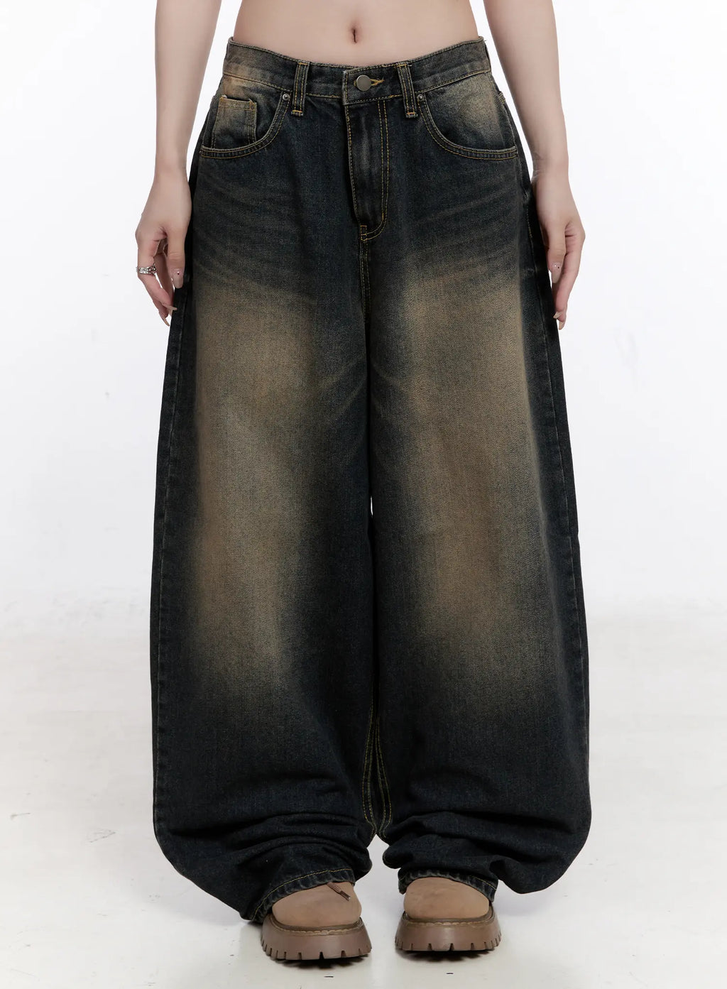 Sylvia Vintage Washed Baggy Jeans CO501