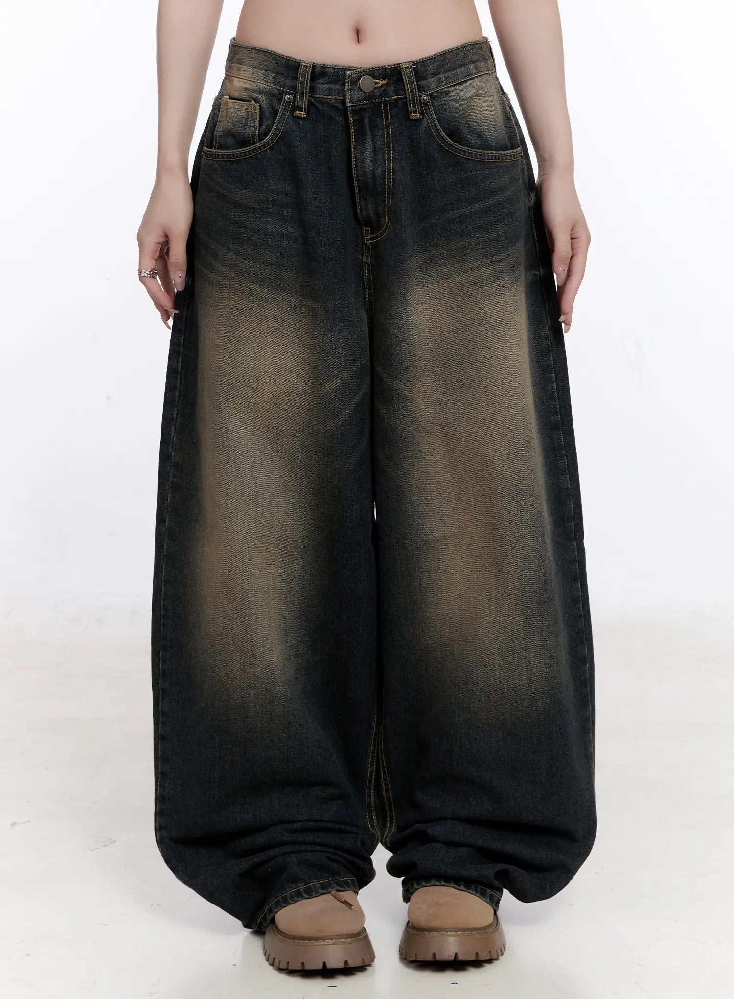 Sylvia Vintage Washed Baggy Jeans CO501