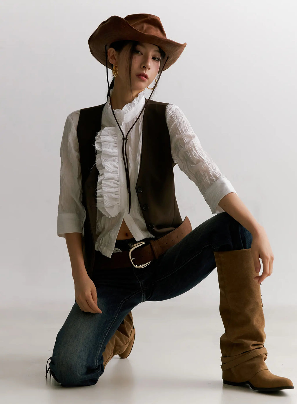 Classic Western Button Vest CC1109