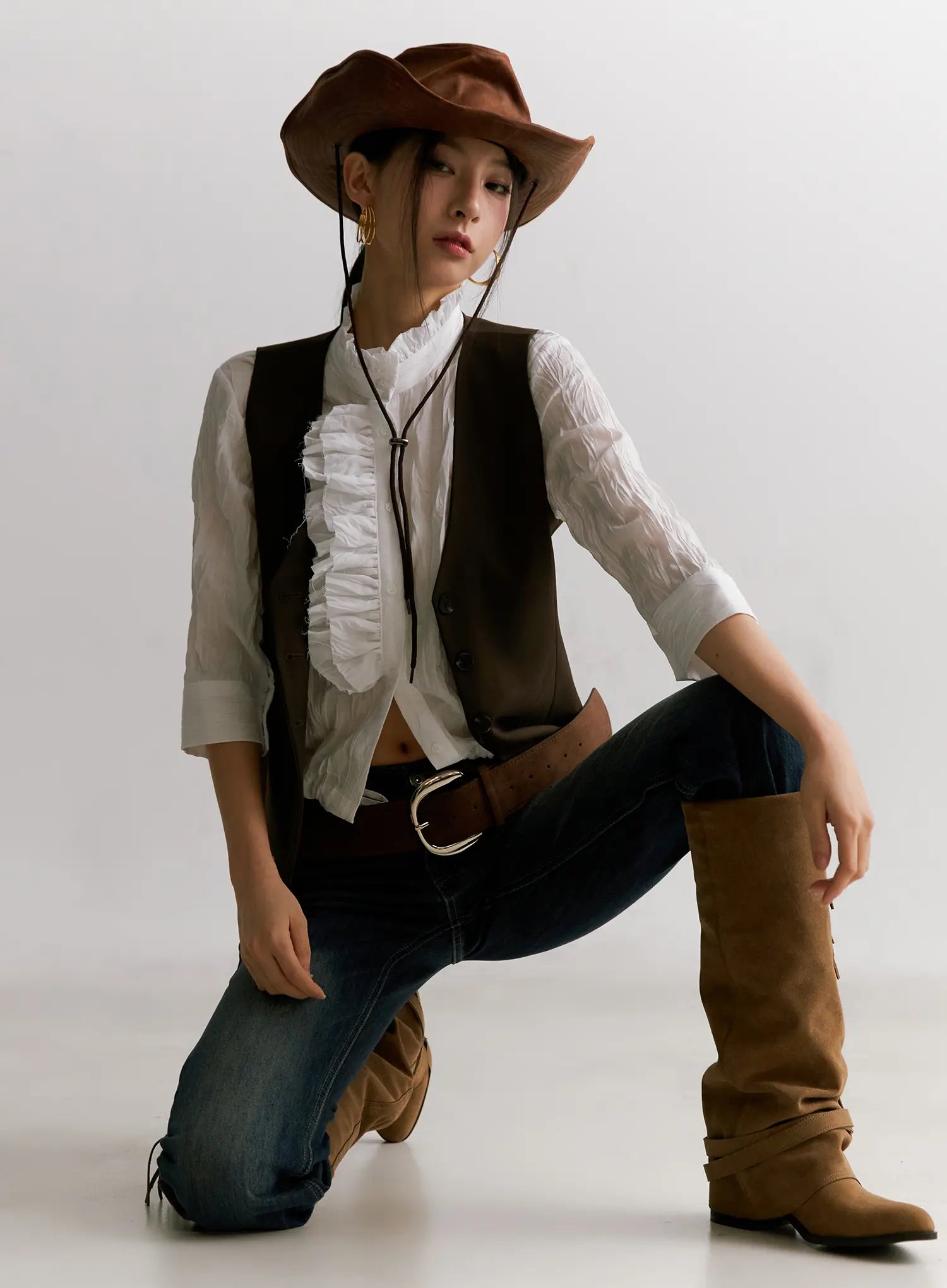 Classic Western Button Vest CC1109
