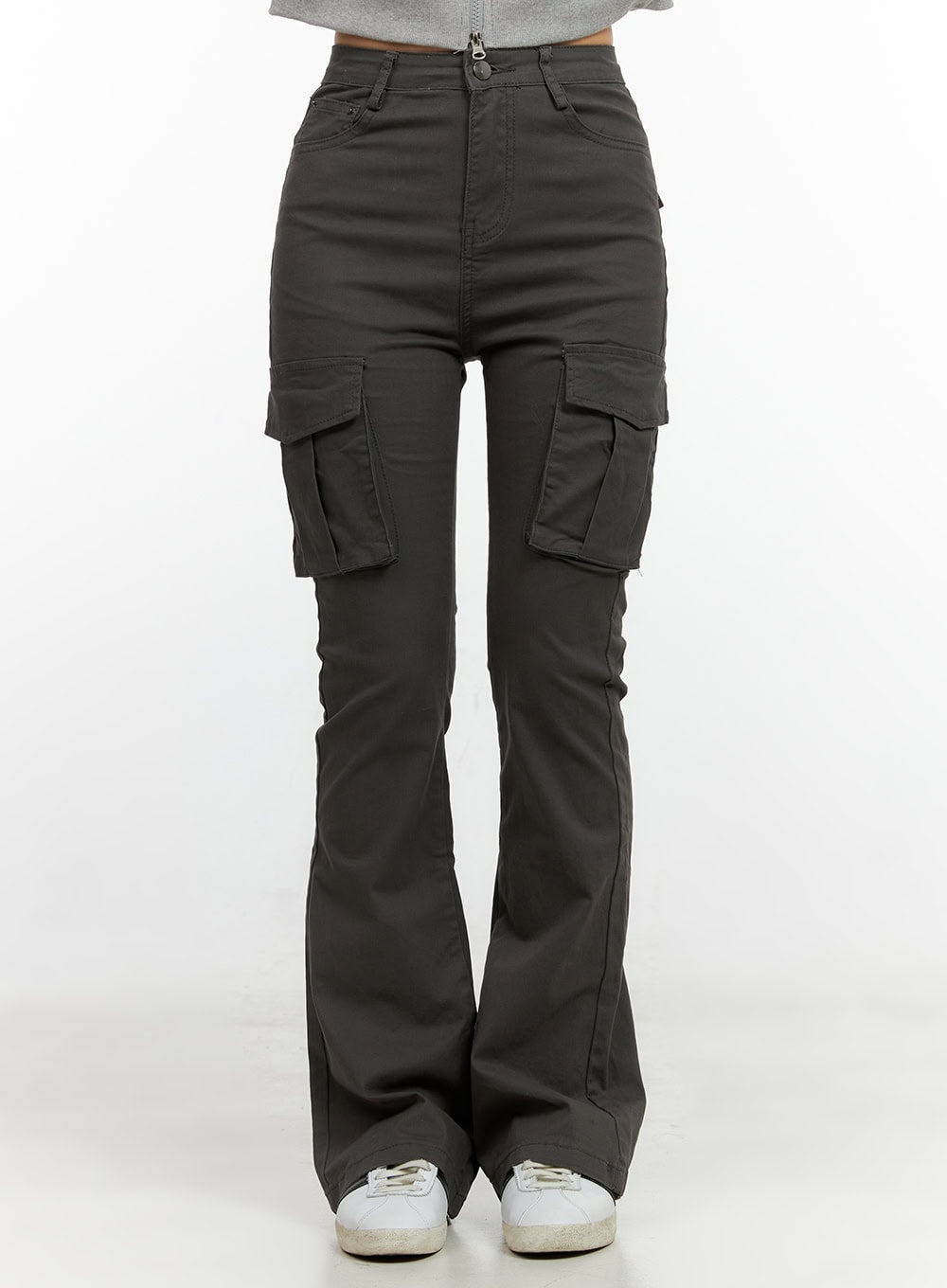 Slim Fit Solid Cargo Pants CN405