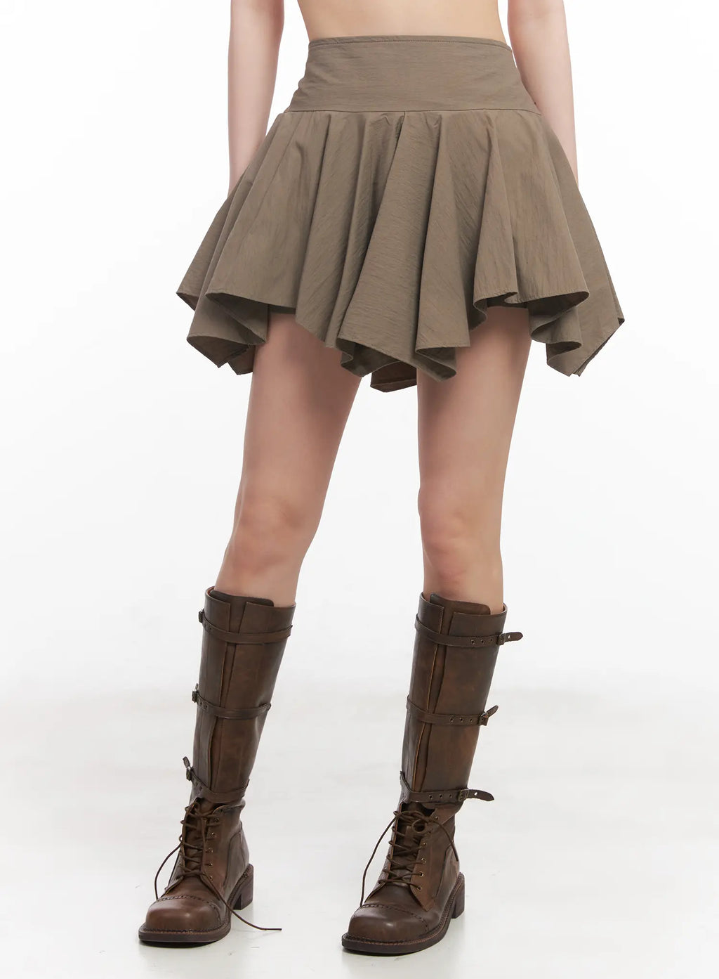 Asymmetric Ruffle Mini Skirt CU510