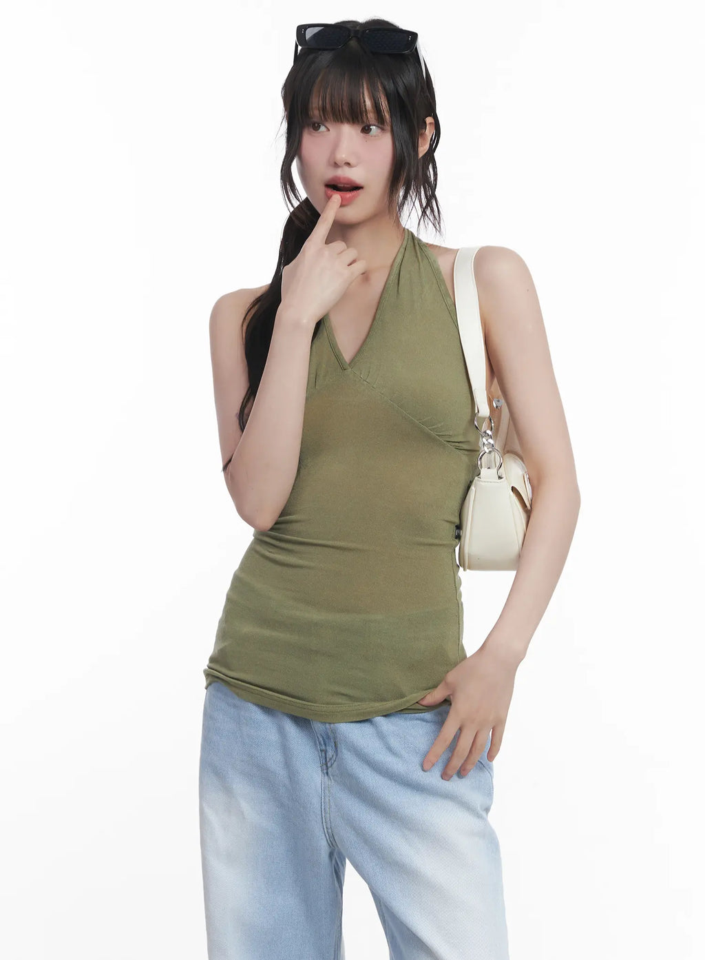 Sheer Halter Neck Tank CU519