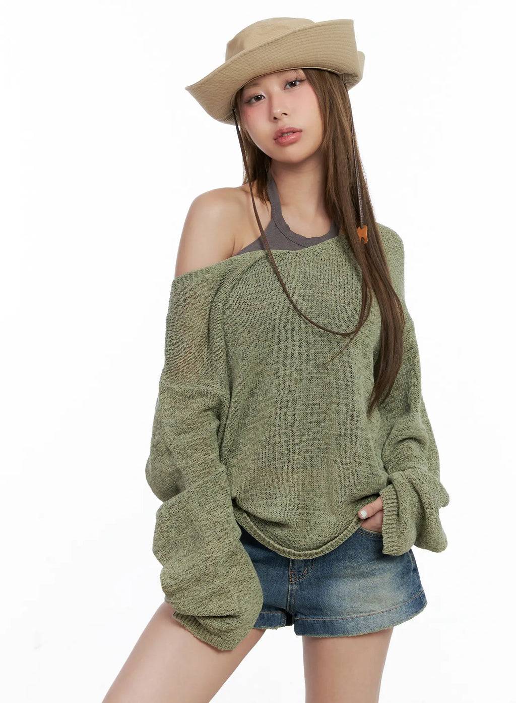 Loose-Fit String Summer Knit CL511
