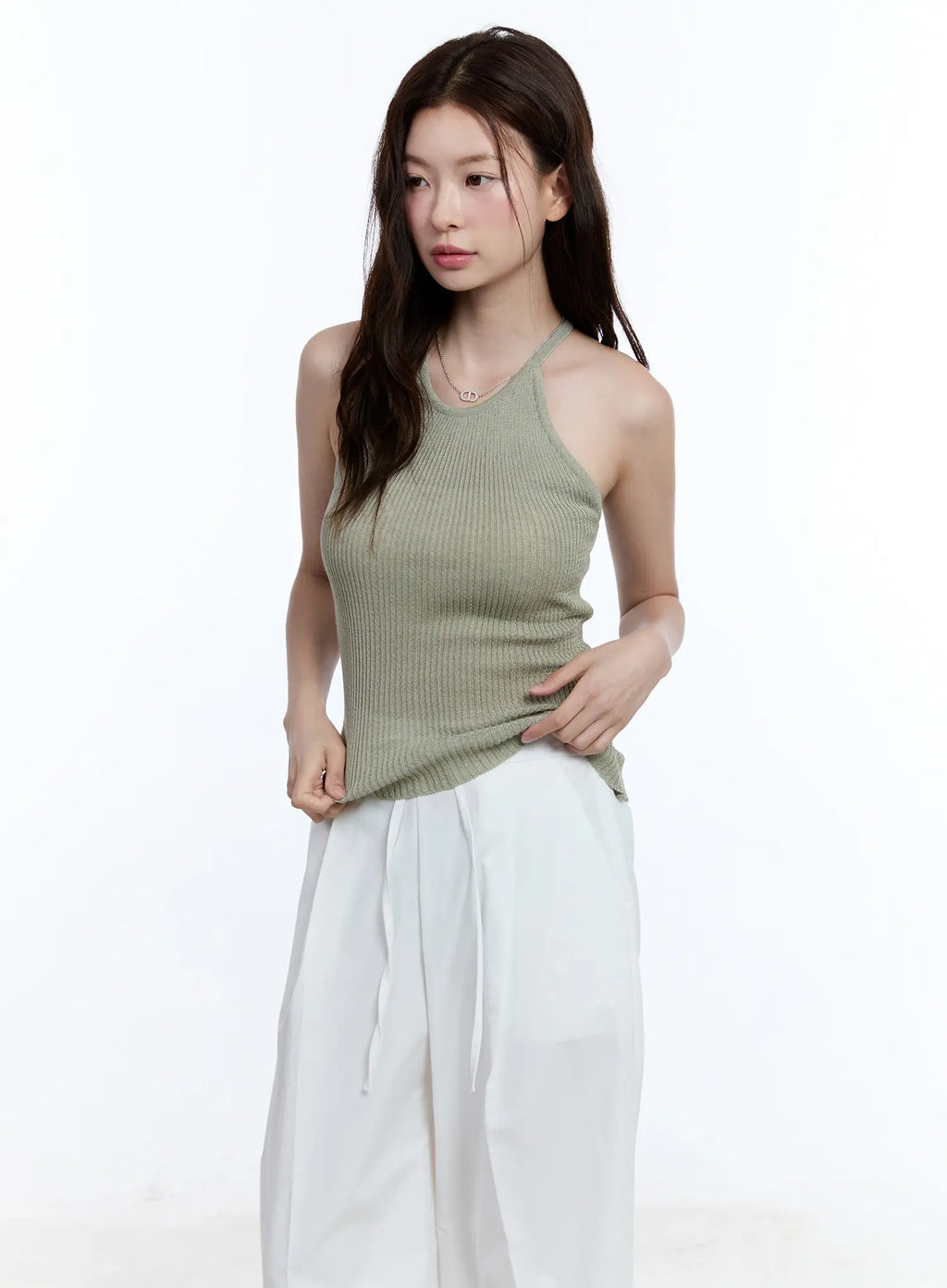 Linen Halter Top CU513