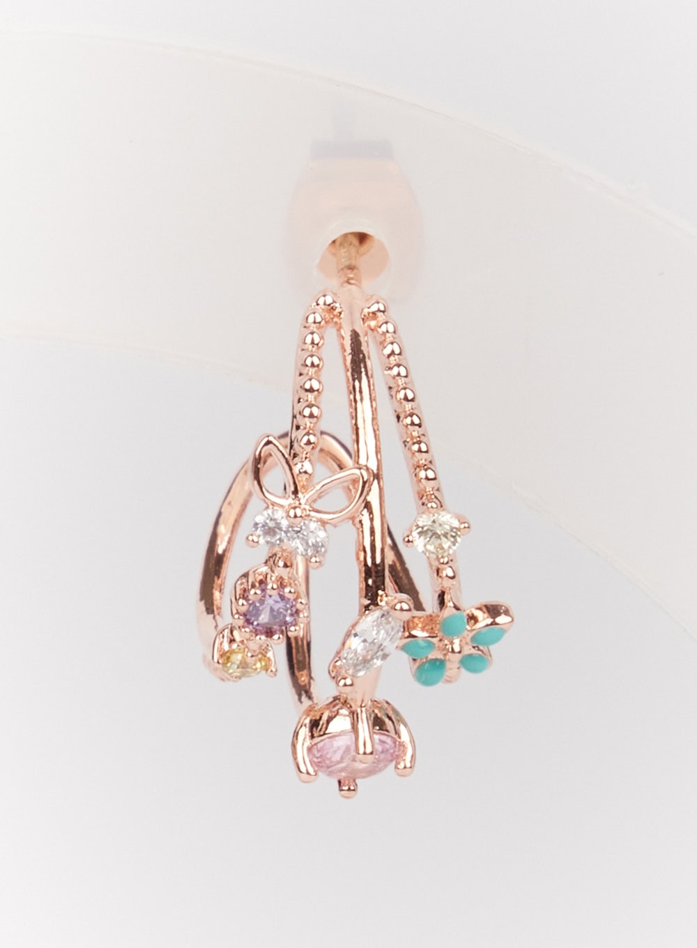 Daisy Triple Flower Stem Earrings IM528