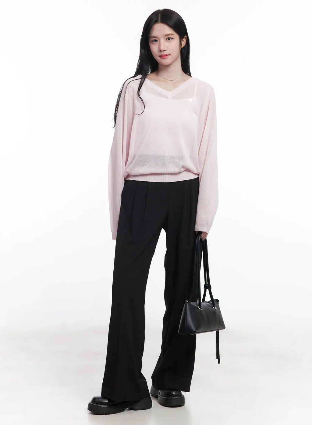 Pintuck Tailored Slacks CU523