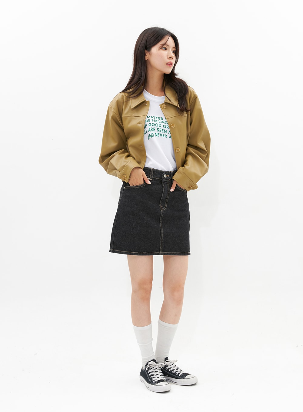 Denim Mini Skirt OS313