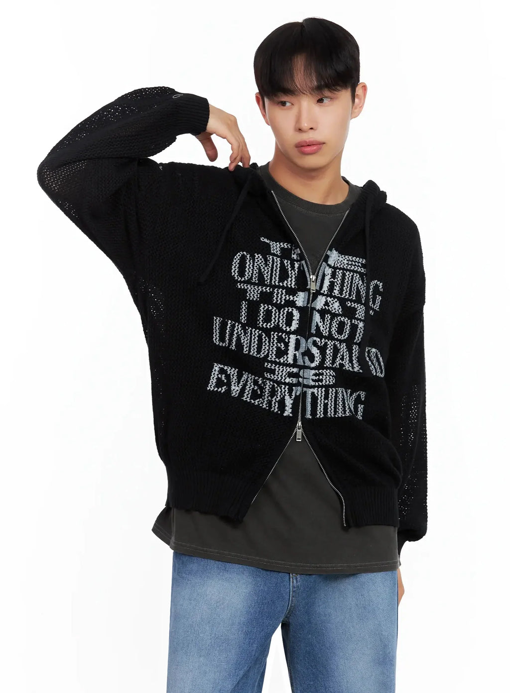 Men's Graphic Zip-Up Hoodie IL516