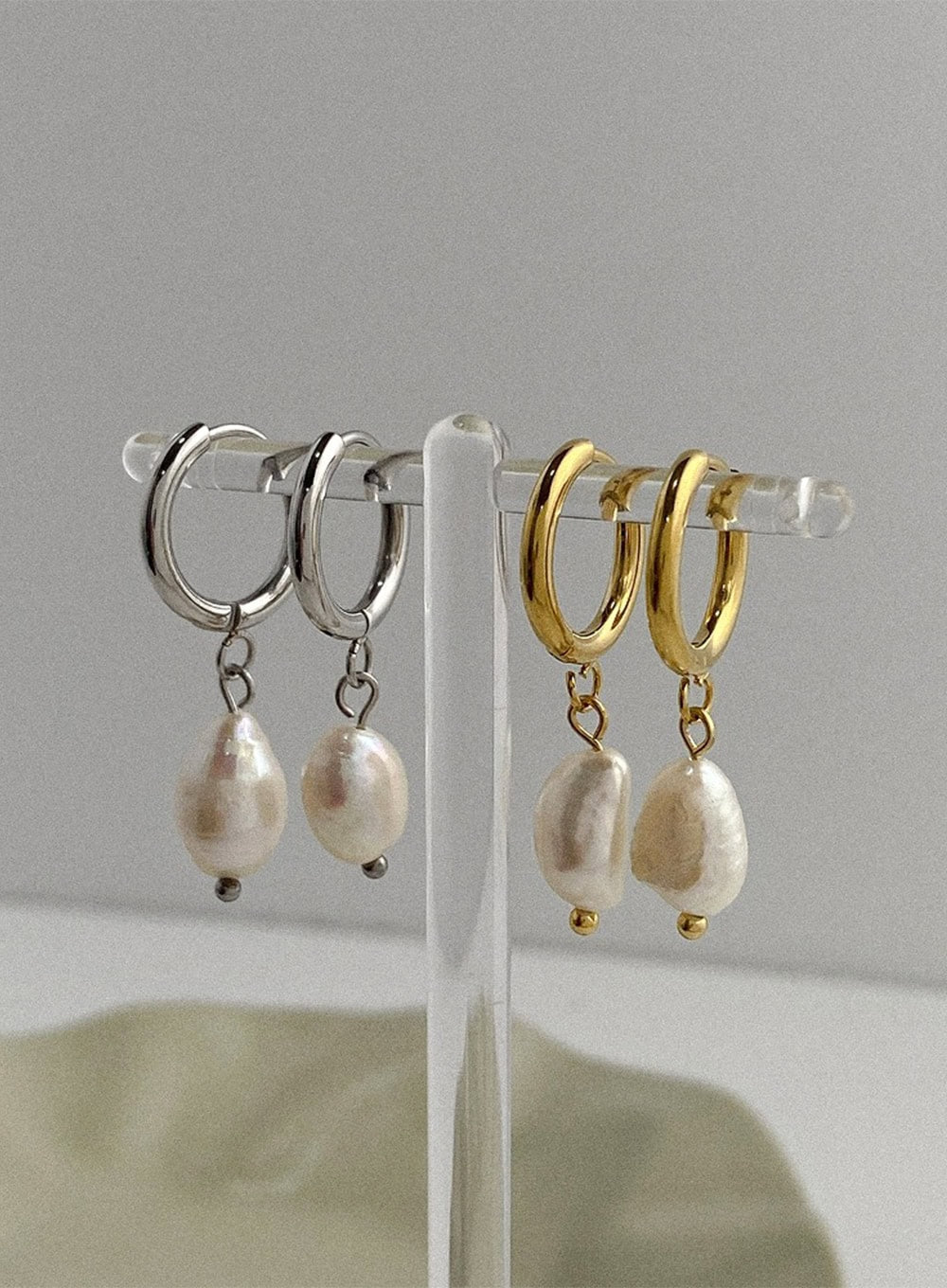 Dew Faux Pearl Drop Earrings IA517