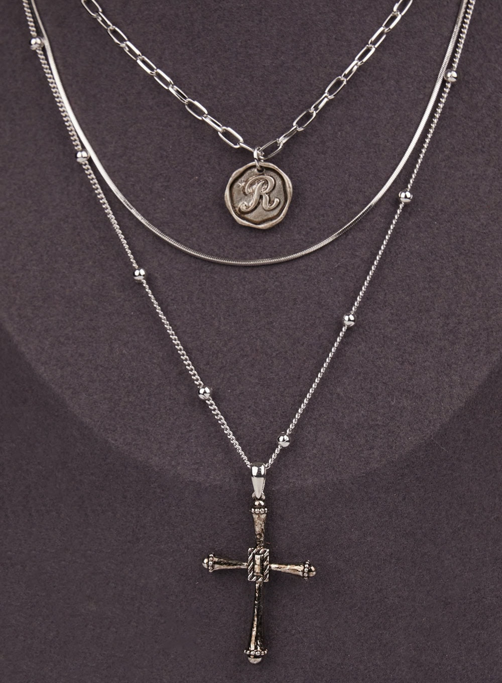 Reverie RCross Triple Layer Necklace IM528