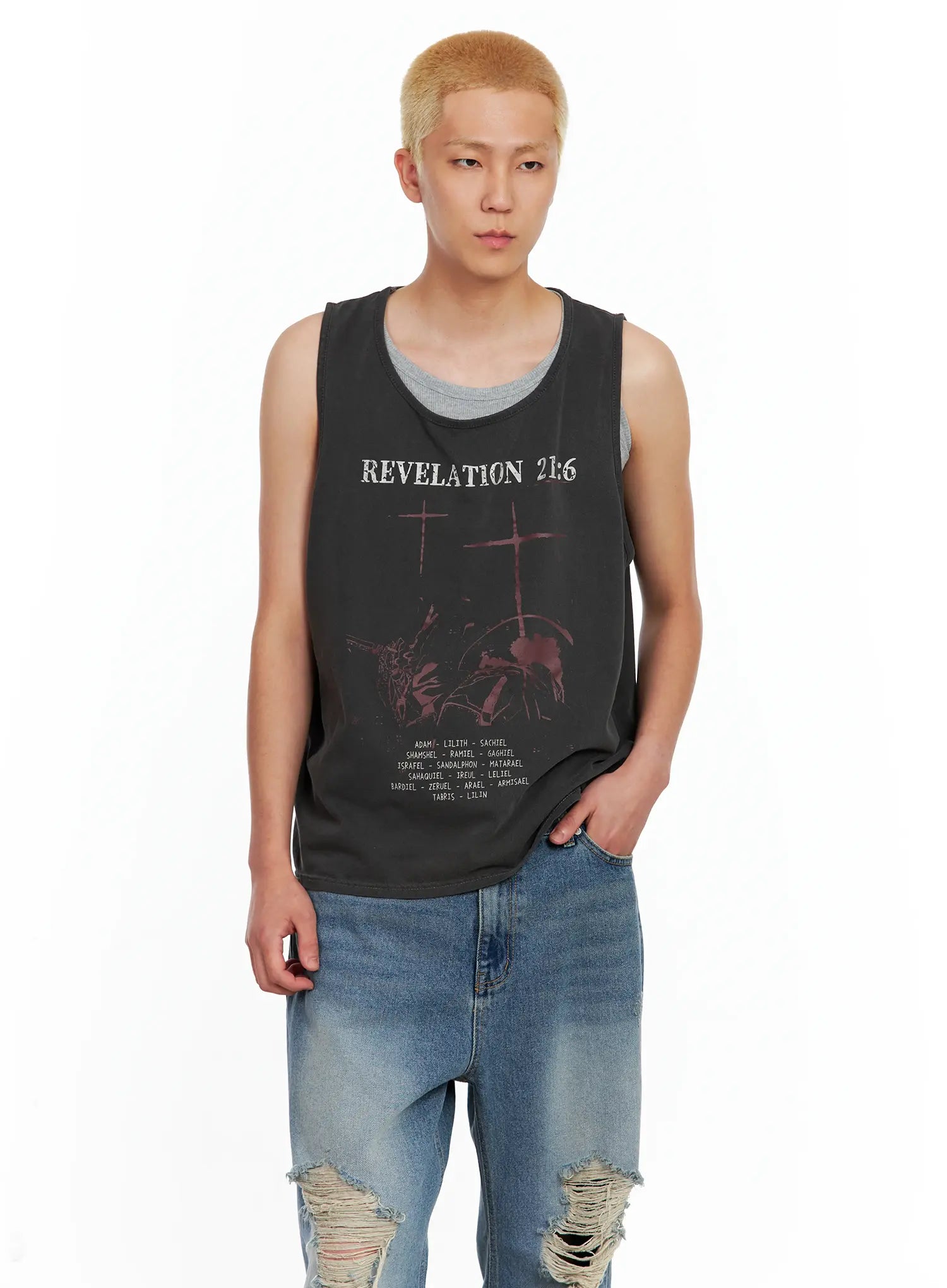 Men's Graphic Sleeveless Top IL511
