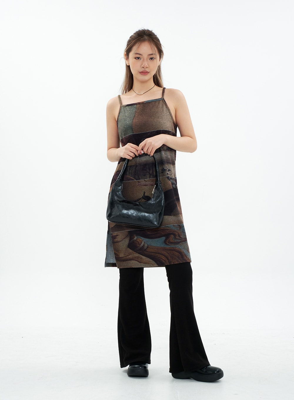 Boot-cut Shirring Banded Pants CM29