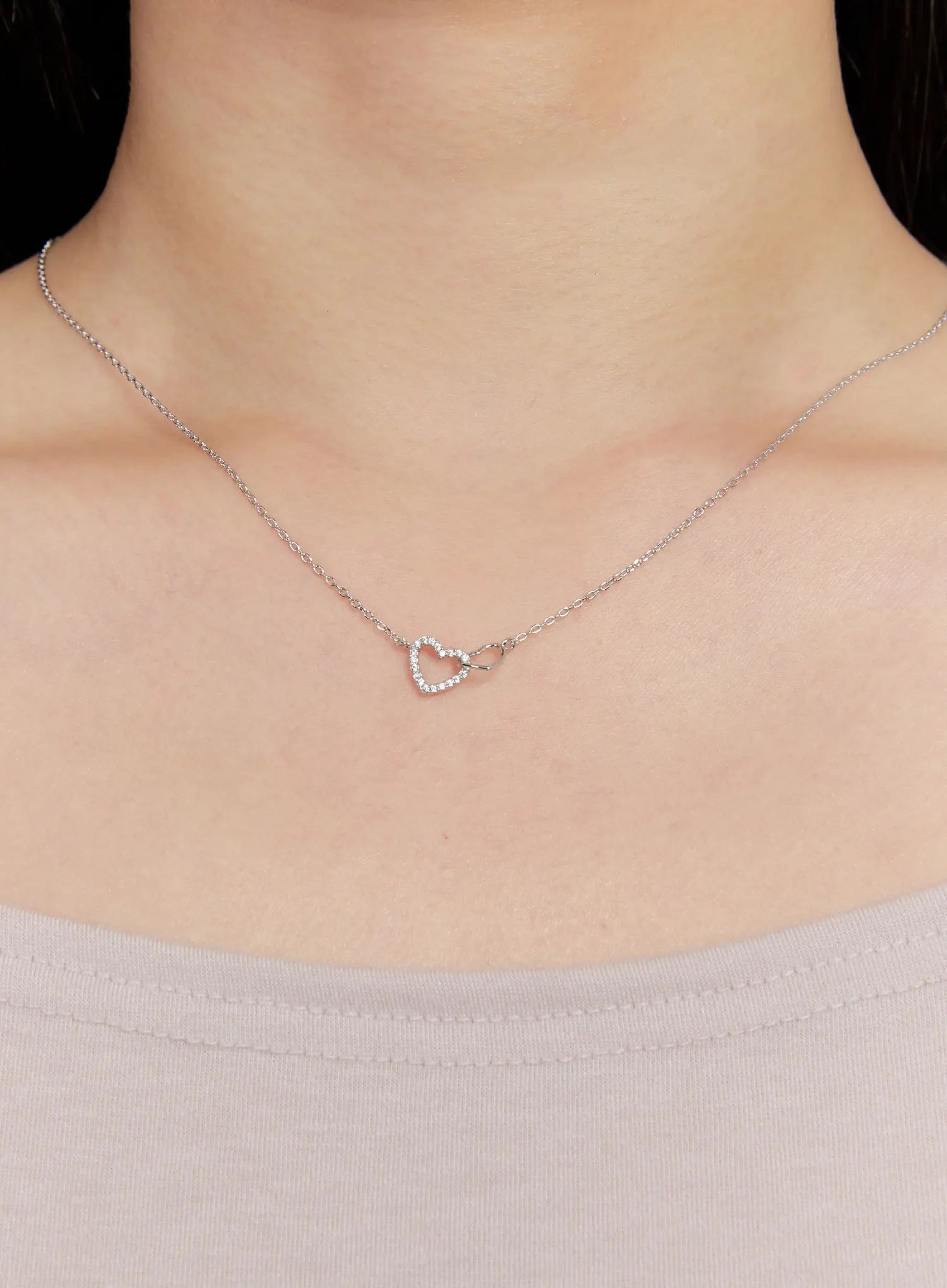 Double Heart Necklace IS517