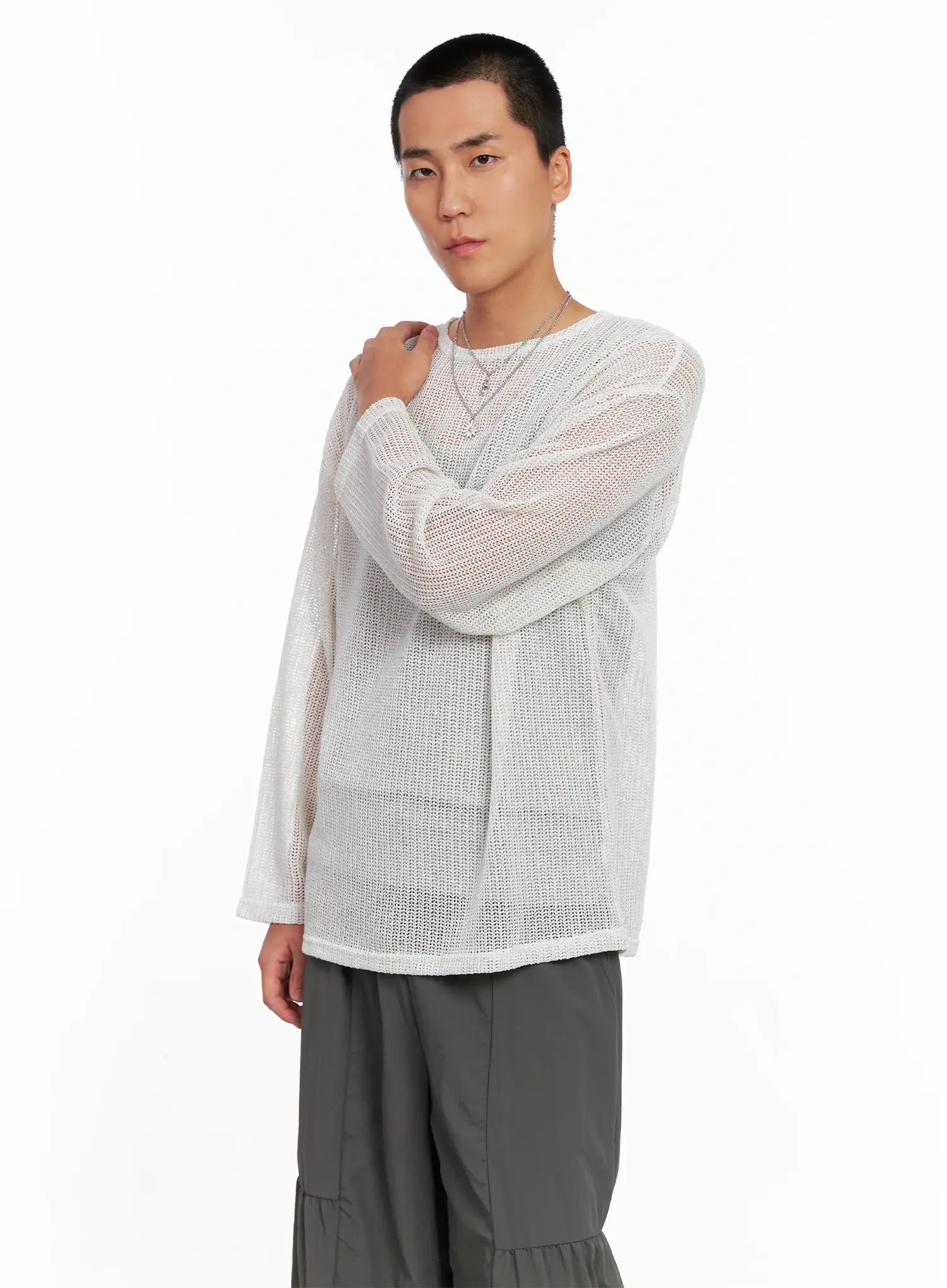 Men's Sheer Knit Long Sleeve IS510