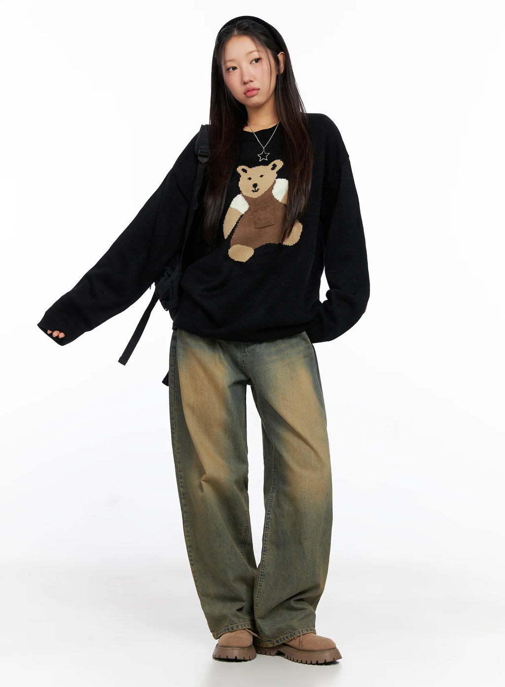 Miley Washed Balloon Baggy Jeans CO515