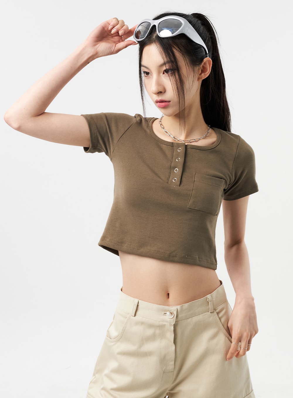 Snap Button Tee CU312