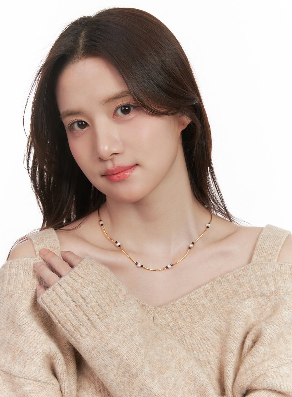 Gold Pearl Bijoux Necklace CJ515