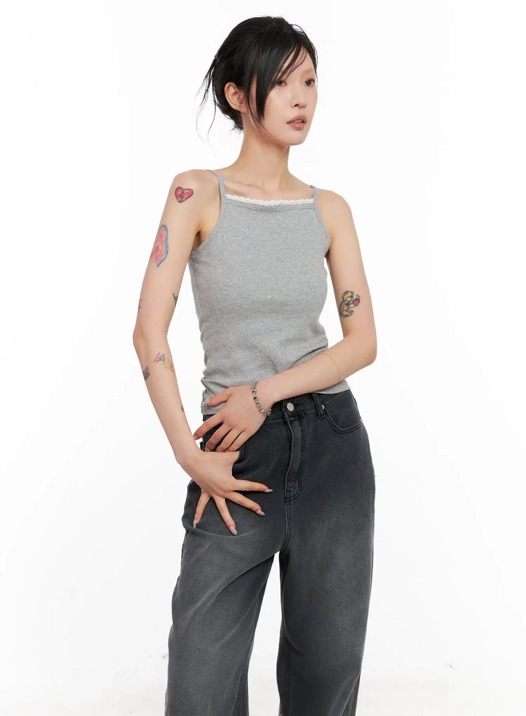 Lace-Trim Cami Top CL528