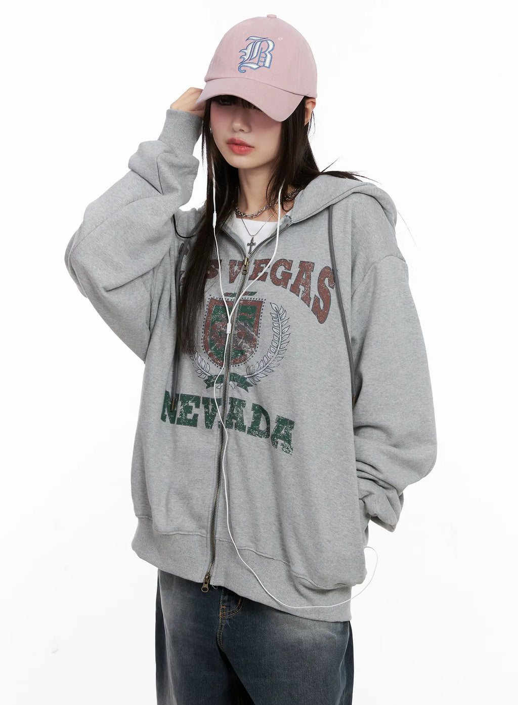 Vegas Graphic Zip-Up Hoodie
