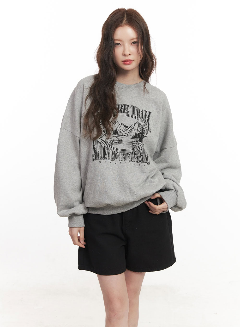 Nature Graphic Oversize Sweatshirt CA501