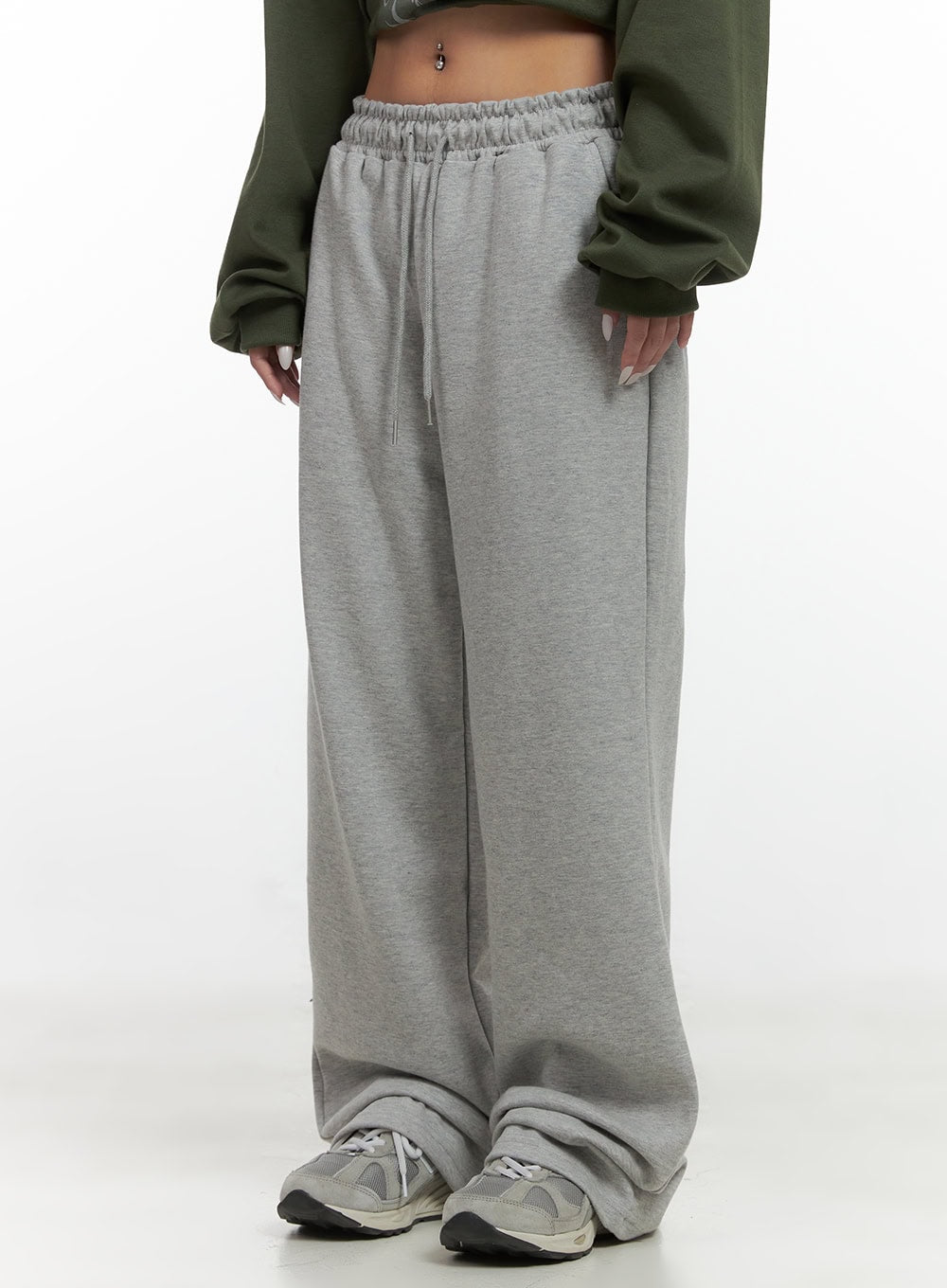 Relaxed Fit Banded Cotton Sweatpants CS426