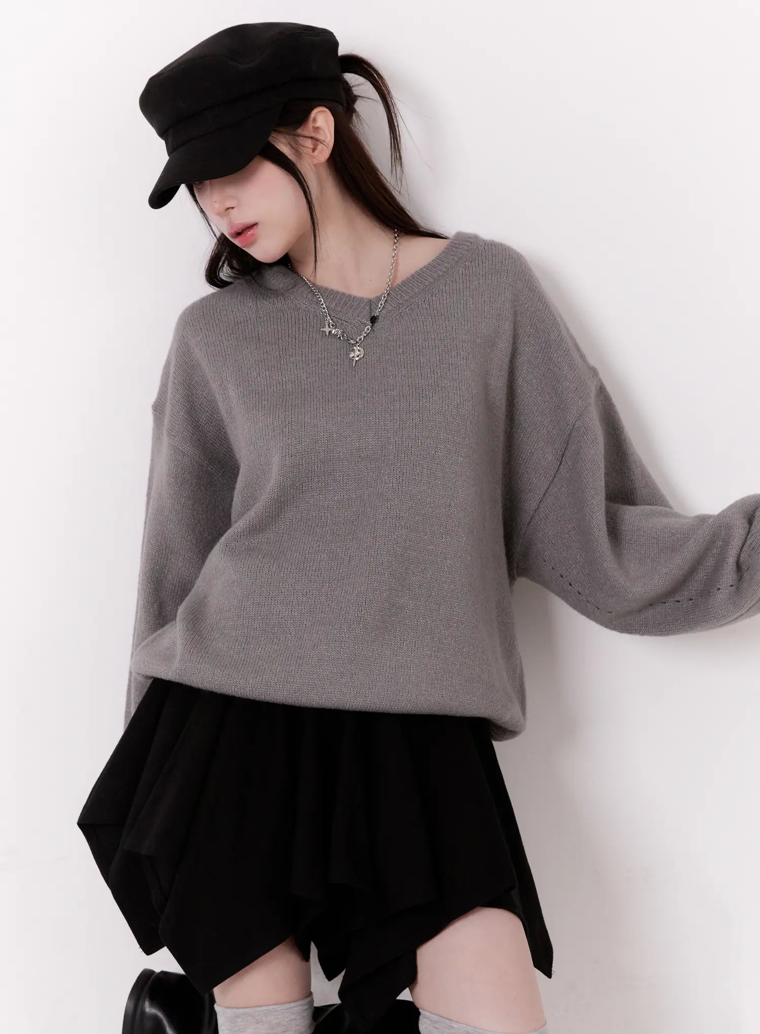 Casual Loose Fit Long Sleeve Sweater CO501