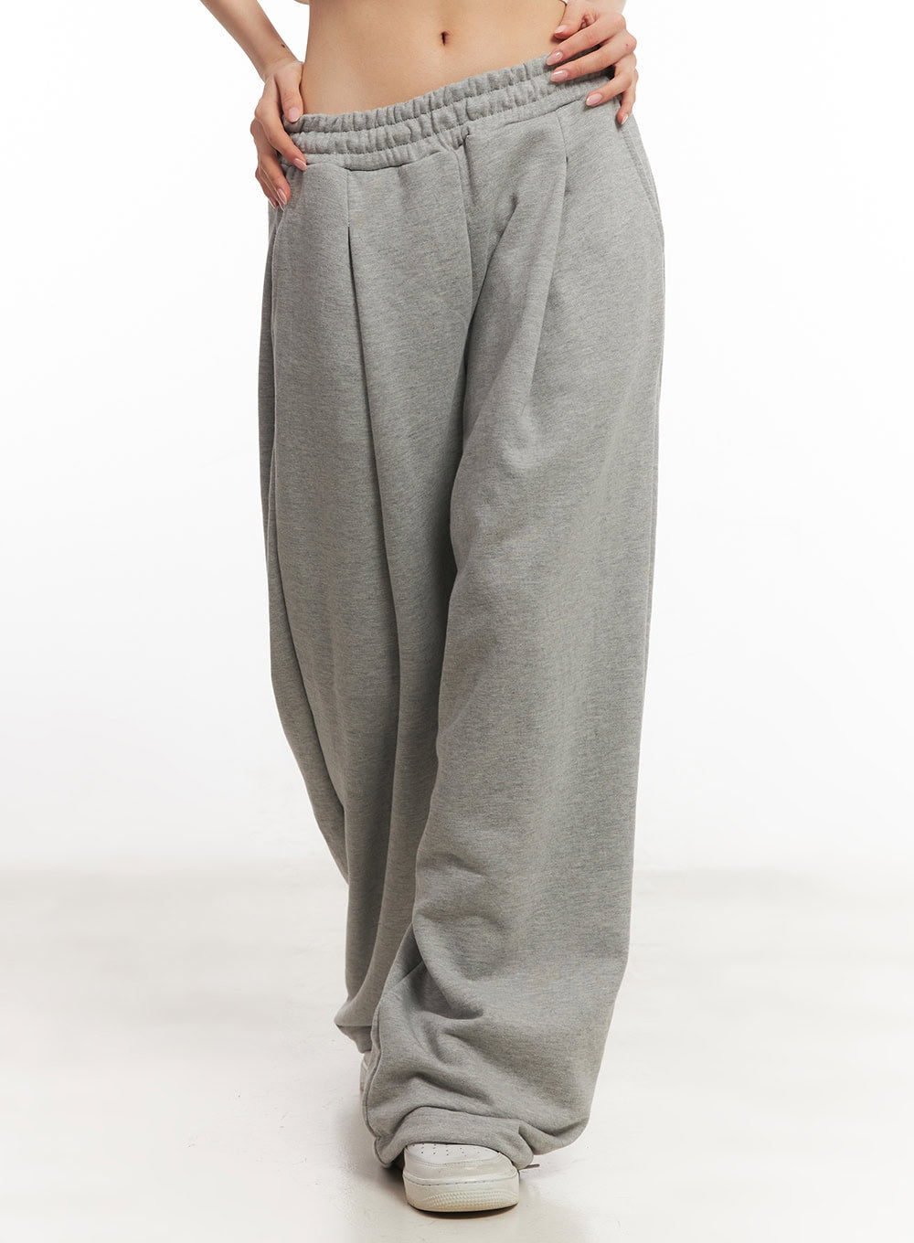 Pintuck Wide-Leg Sweatpants CA504