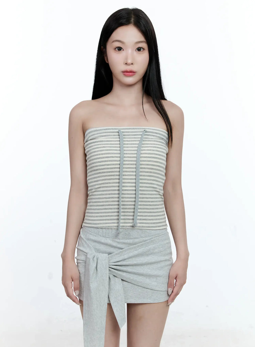 Striped Ribbed Tube Top CG511